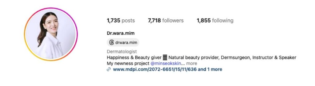 Dr Mim Instagram
