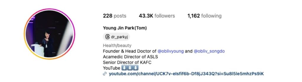 Dr Young Jin Park Instagram