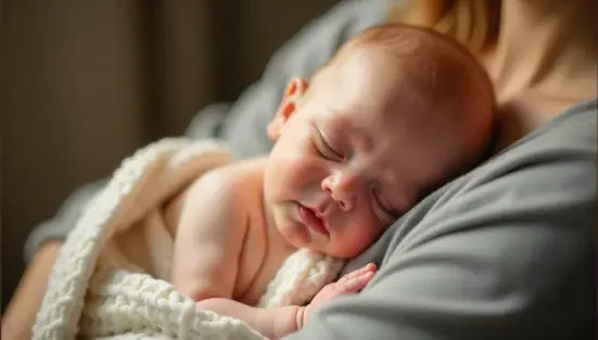 image of a mom hugging her new born baby